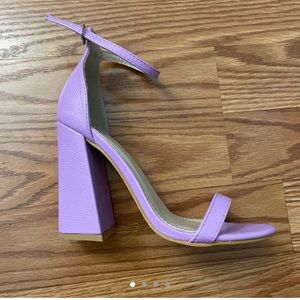 Lavender chunky sandal heel